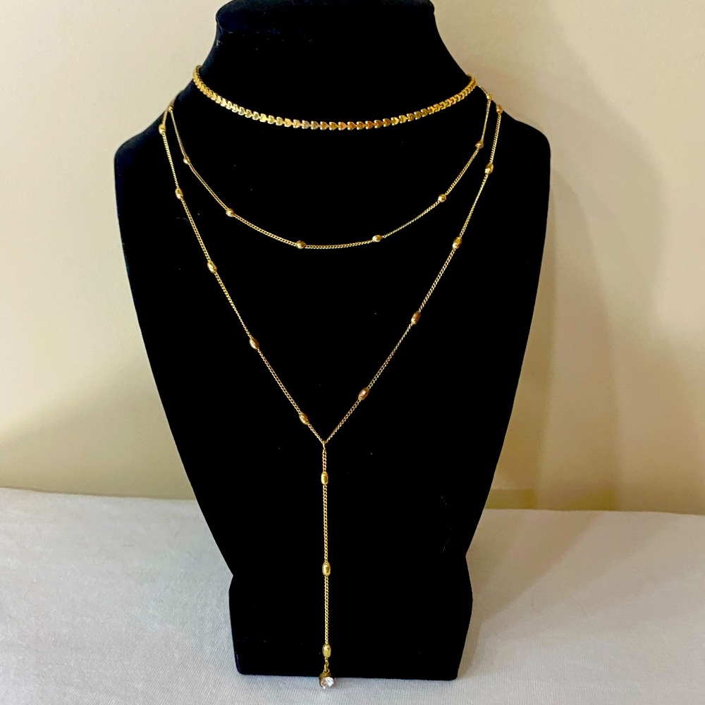 Layered Chain Gold Necklace